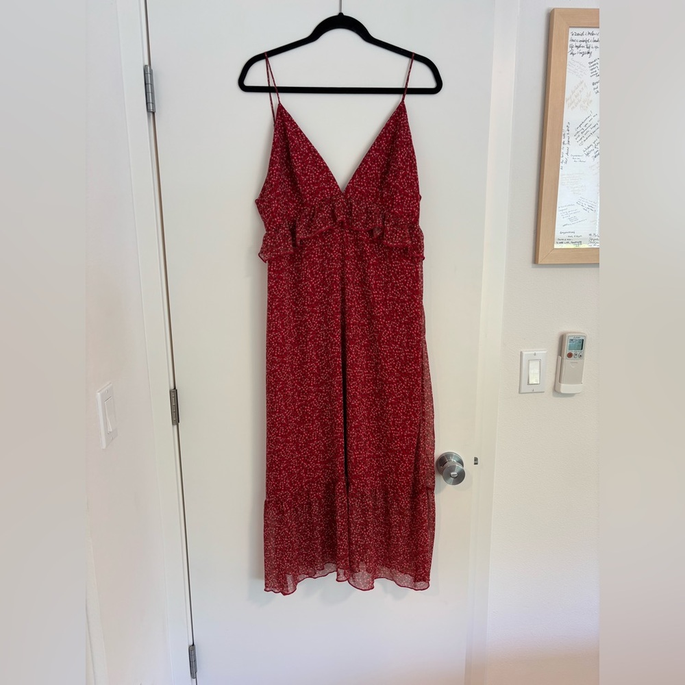 Park & Fifth Red Ruffled Empire Waist Sundress